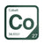 Cobalt periodic table Elemental Tile in Forest Green