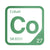 Cobalt periodic table Elemental Tile in Green