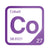Cobalt periodic table Elemental Tile in Purple