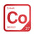 Cobalt periodic table Elemental Tile in Red