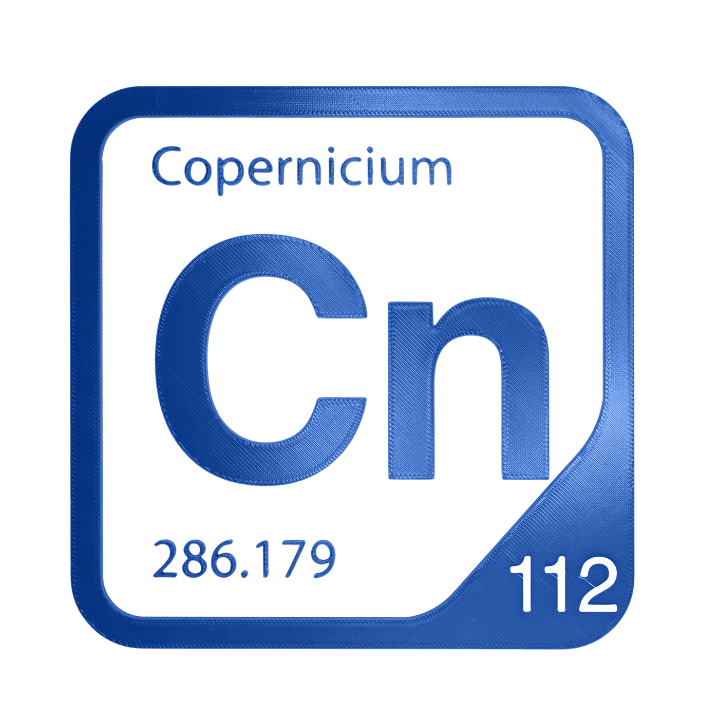 Copernicium periodic table Elemental Tile in Blue