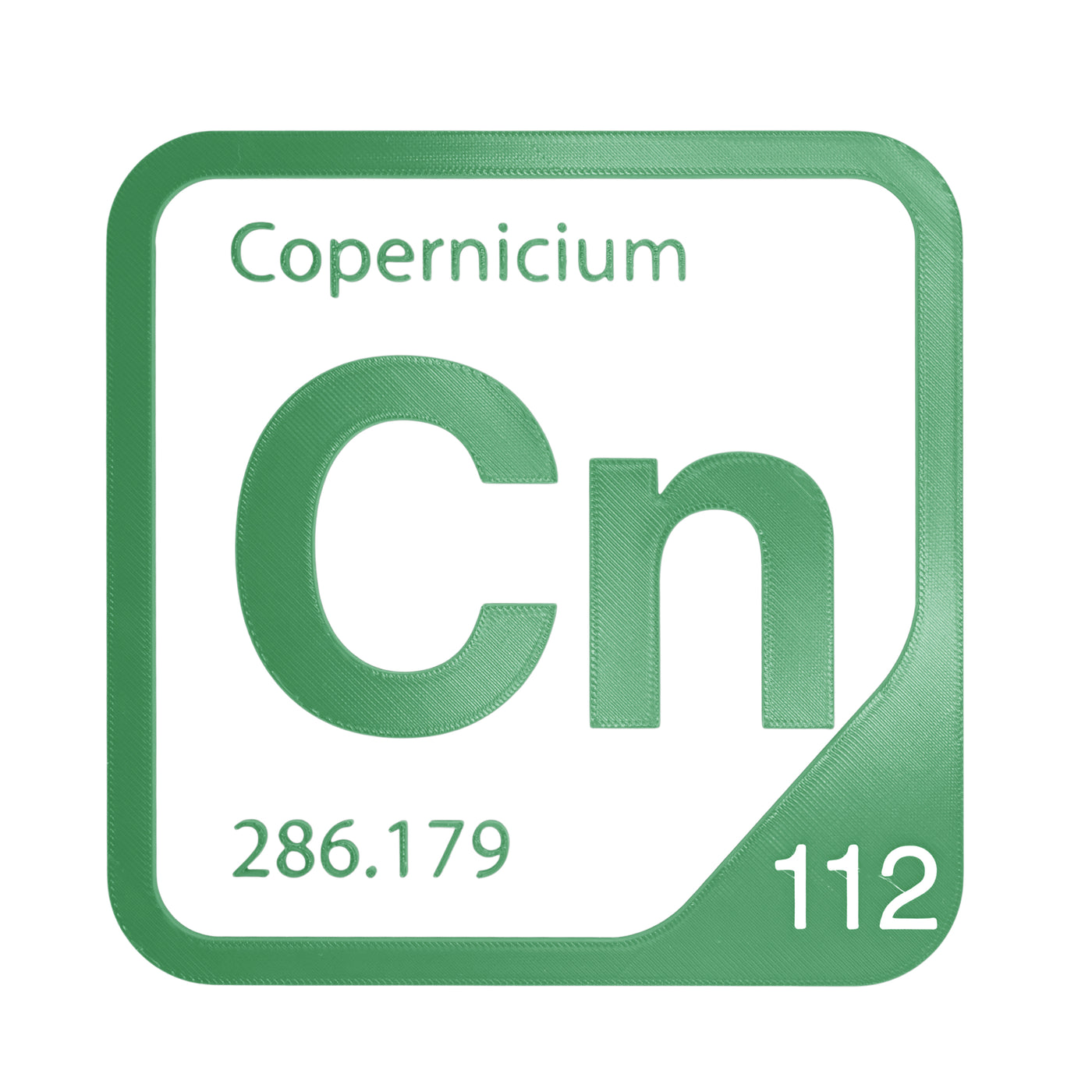 Copernicium periodic table Elemental Tile in Green