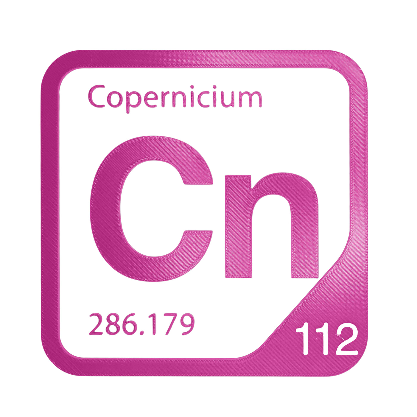 Copernicium periodic table Elemental Tile in Magenta