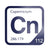 Copernicium periodic table Elemental Tile in Navy Blue