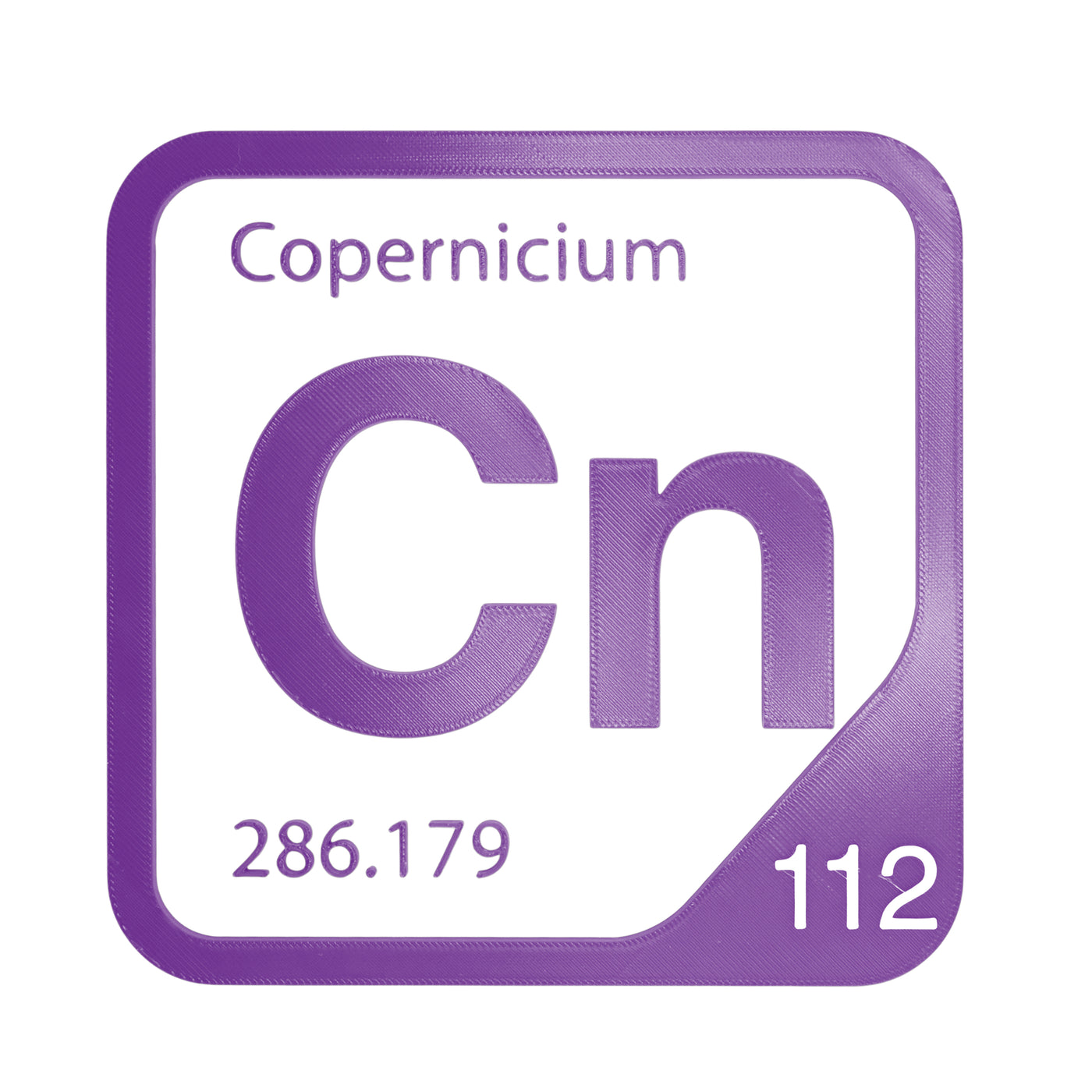 Copernicium periodic table Elemental Tile in Purple