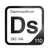 Darmstadtium periodic table Elemental Tile in Black