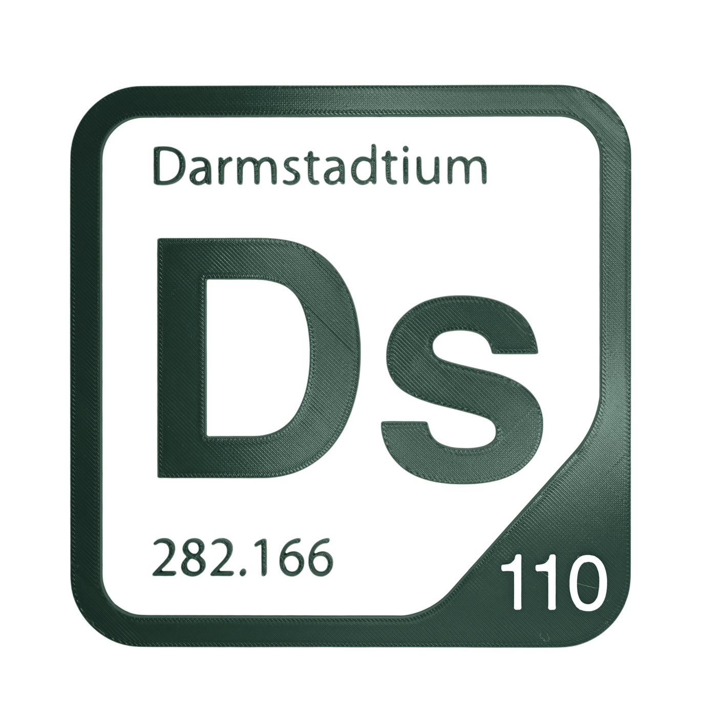 Darmstadtium periodic table Elemental Tile in Forest Green