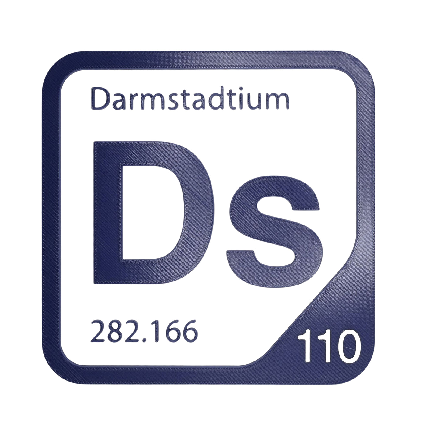 Darmstadtium periodic table Elemental Tile in Navy Blue