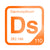 Darmstadtium periodic table Elemental Tile in Orange