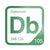 Dubnium periodic table Elemental Tile in Green