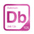 Dubnium periodic table Elemental Tile in Magenta