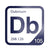 Dubnium periodic table Elemental Tile in Navy Blue