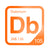 Dubnium periodic table Elemental Tile in Orange
