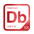 Dubnium periodic table Elemental Tile in Red