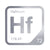 Hafnium periodic table Elemental Tile in Gray