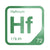 Hafnium periodic table Elemental Tile in Green