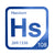 Hassium periodic table Elemental Tile in Blue