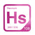Hassium periodic table Elemental Tile in Magenta