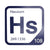 Hassium periodic table Elemental Tile in Navy Blue