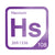 Hassium periodic table Elemental Tile in Purple