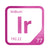 Iridium periodic table Elemental Tile in Magenta