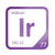 Iridium periodic table Elemental Tile in Purple