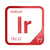 Iridium periodic table Elemental Tile in Red