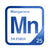 Manganese periodic table Elemental Tile in Blue
