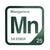 Manganese periodic table Elemental Tile in Forest Green