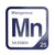 Manganese periodic table Elemental Tile in Navy Blue