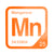 Manganese periodic table Elemental Tile in Orange