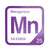 Manganese periodic table Elemental Tile in Purple