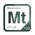 Meitnerium periodic table Elemental Tile in Forest Green