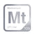 Meitnerium periodic table Elemental Tile in Gray