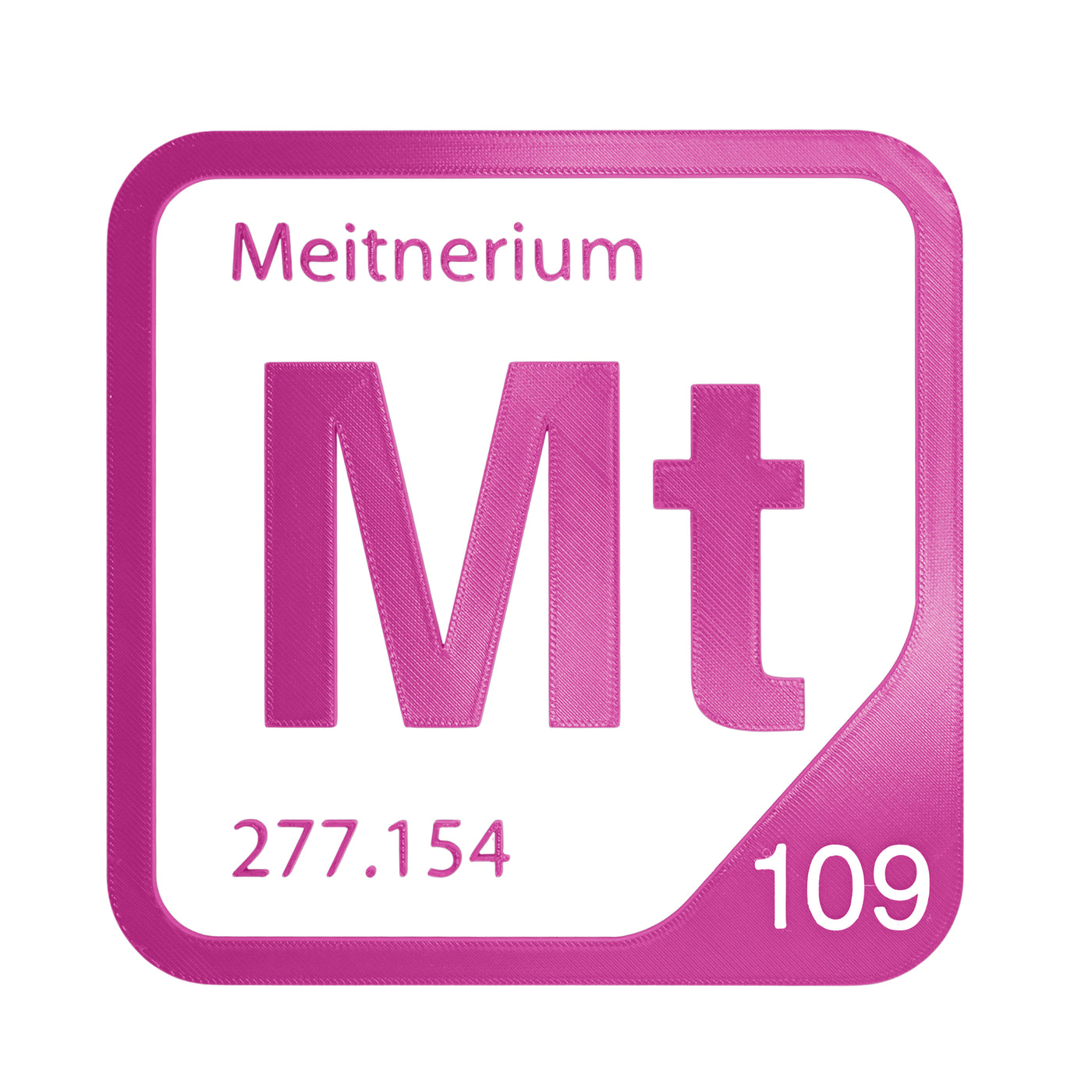 Meitnerium periodic table Elemental Tile in Magenta