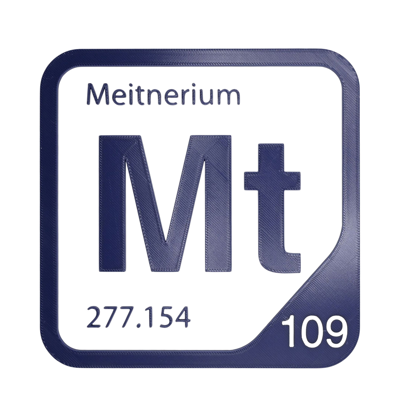 Meitnerium periodic table Elemental Tile in Navy Blue