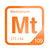 Meitnerium periodic table Elemental Tile in Orange