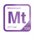 Meitnerium periodic table Elemental Tile in Purple