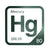Mercury periodic table Elemental Tile in Forest Green
