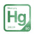 Mercury periodic table Elemental Tile in Green