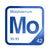 Molybdenum periodic table Elemental Tile in Blue