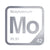 Molybdenum periodic table Elemental Tile in Gray