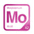 Molybdenum periodic table Elemental Tile in Magenta