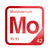 Molybdenum periodic table Elemental Tile in Red