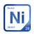 Nickel periodic table Elemental Tile in Blue