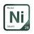 Nickel periodic table Elemental Tile in Forest Green