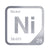 Nickel periodic table Elemental Tile in Gray