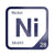 Nickel periodic table Elemental Tile in Navy Blue