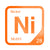 Nickel periodic table Elemental Tile in Orange