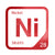 Nickel periodic table Elemental Tile in Red